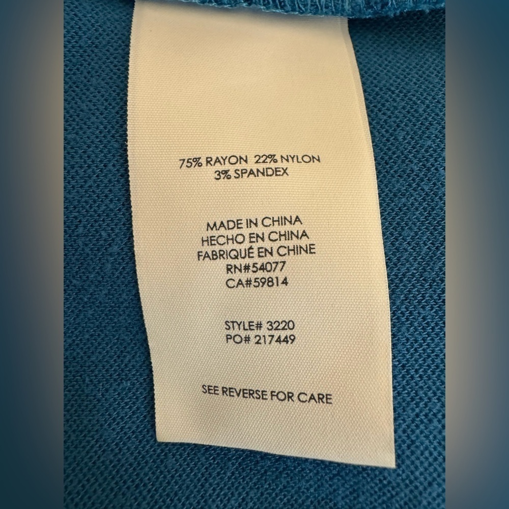 CAbi Sigourney Pencil Skirt - Cerulean Blue - Stretch Knit - Sz 2 - Picture 5 of 6